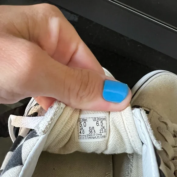 Vans old skool checkerboard sneakers unisex suede mens 5 womens 6.5 ex cond - Picture 2 of 6